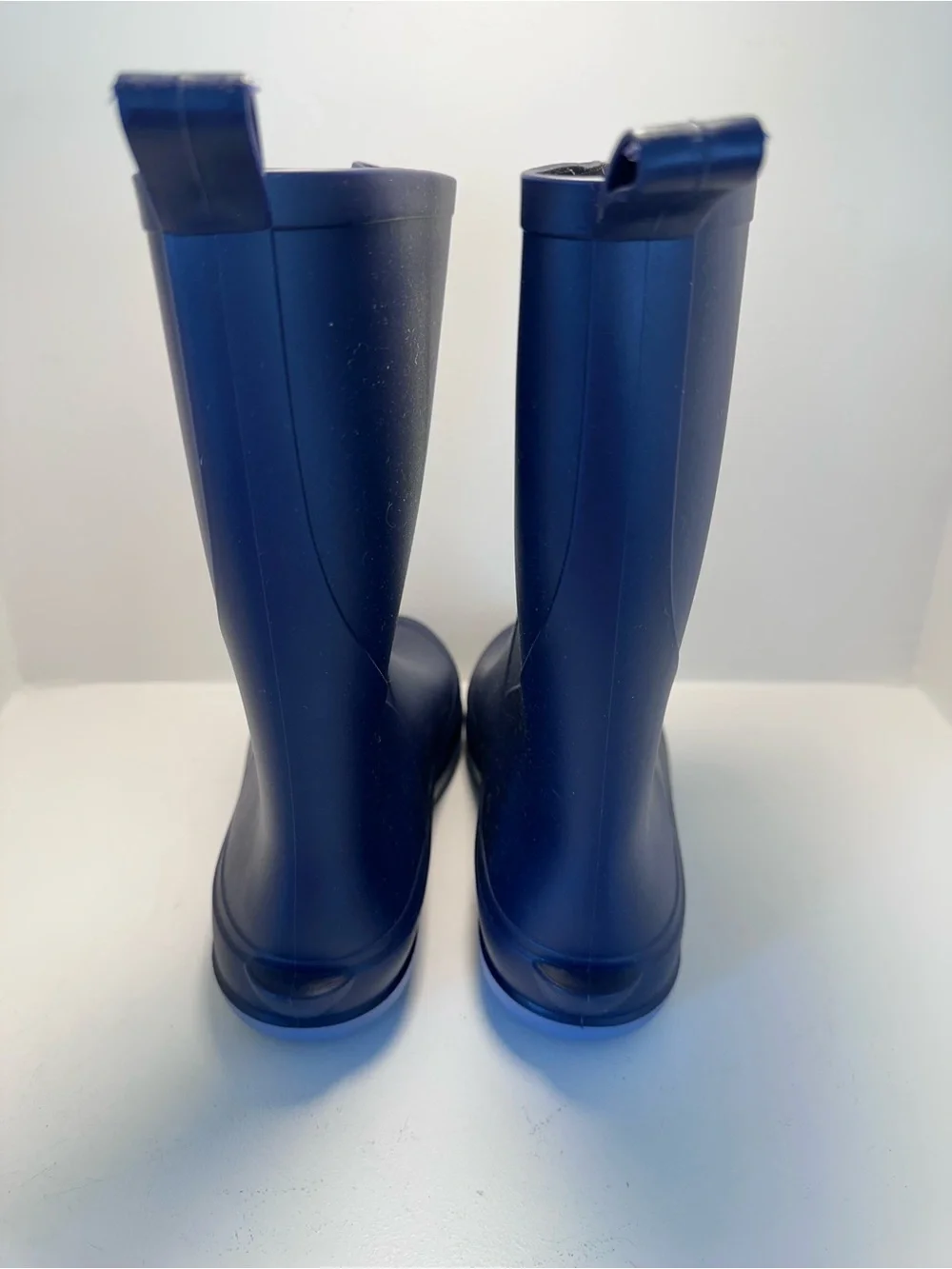 CAT & JACK Andy Rain Boots Navy Waterproof, Pull-On, Non-Marking Sole Size 3 New